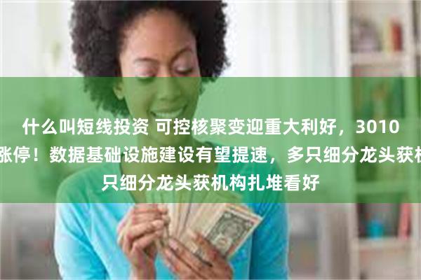 什么叫短线投资 可控核聚变迎重大利好，301082开盘迅速涨停！数据基础设施建设有望提速，多只细分龙头获机构扎堆看好