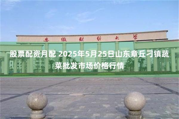 股票配资月配 2025年5月25日山东章丘刁镇蔬菜批发市场价格行情