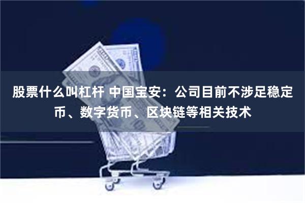 股票什么叫杠杆 中国宝安：公司目前不涉足稳定币、数字货币、区块链等相关技术