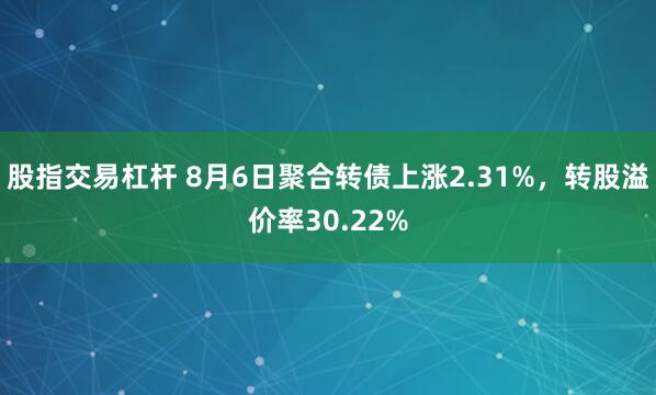 股指交易杠杆 8月6日聚合转债上涨2.31%，转股溢价率30.22%