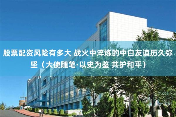 股票配资风险有多大 战火中淬炼的中白友谊历久弥坚（大使随笔·以史为鉴 共护和平）